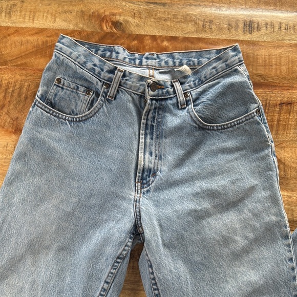 Vintage straight leg Kirkland signature soft faded blue jeans size 4/6 - Picture 5 of 15